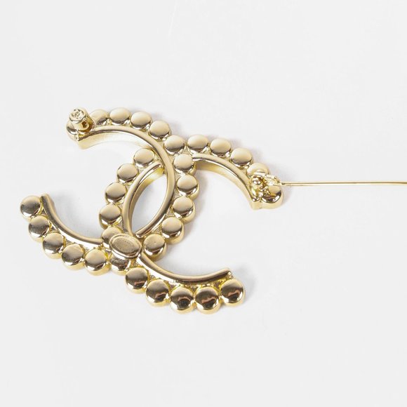 Chanel 20C Gold CC Crystal Brooch - Picture 4 of 5